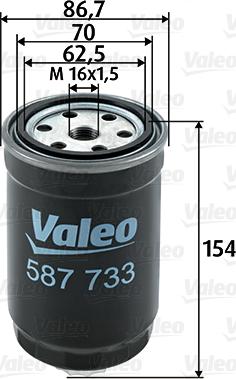 VALEO 587733 - Filtru combustibil aaoparts.ro