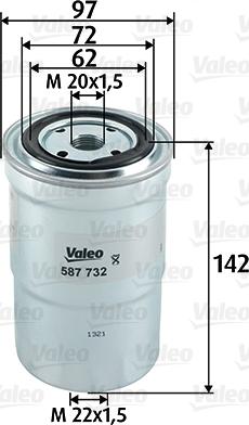 Valeo 587732 - Filtru combustibil aaoparts.ro