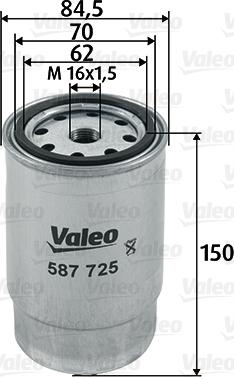 Valeo 587725 - Filtru combustibil aaoparts.ro