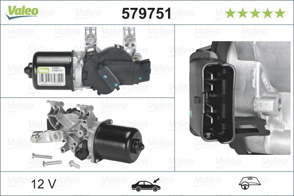 Valeo 579751 - Motor stergator aaoparts.ro