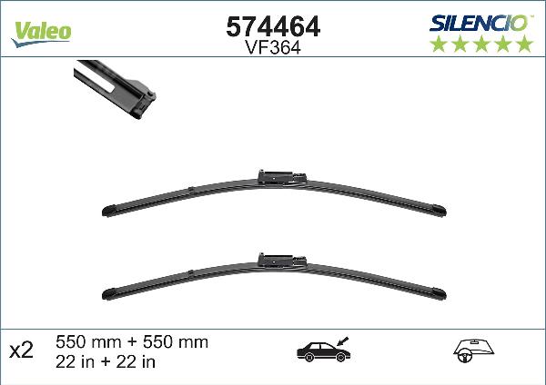VALEO 574464 - Lamela stergator aaoparts.ro
