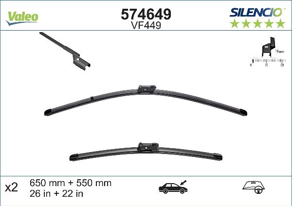 VALEO 574649 - Lamela stergator aaoparts.ro