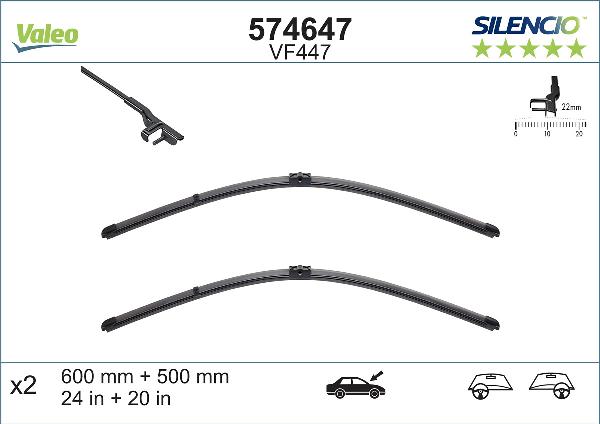 VALEO 574647 - Lamela stergator aaoparts.ro