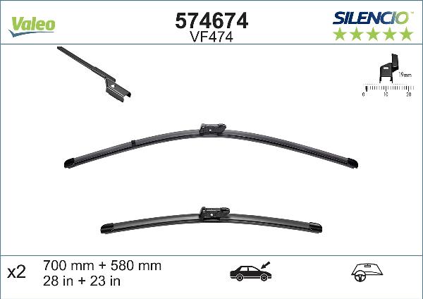 VALEO 574674 - Lamela stergator aaoparts.ro