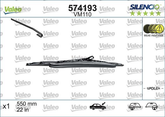 Valeo 574193 - Lamela stergator aaoparts.ro