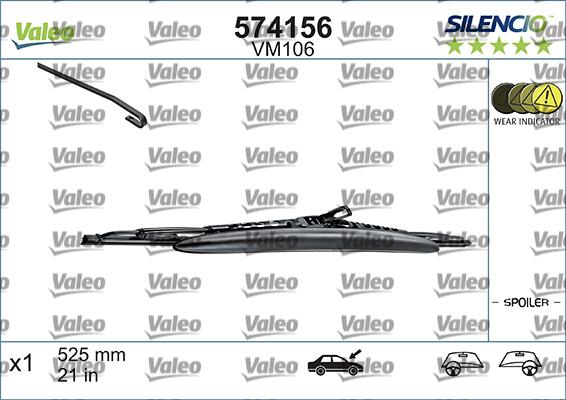 Valeo 574156 - Lamela stergator aaoparts.ro