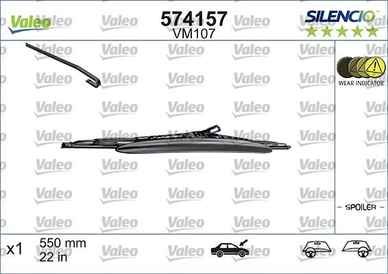 Valeo 574157 - Lamela stergator aaoparts.ro