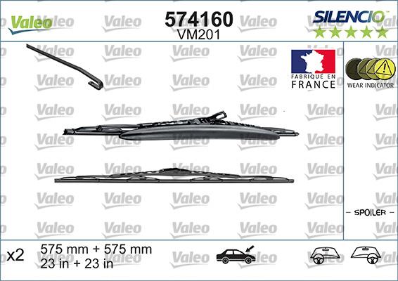 Valeo 574160 - Lamela stergator aaoparts.ro