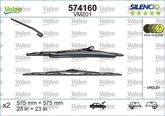 Valeo 574160 - Lamela stergator aaoparts.ro