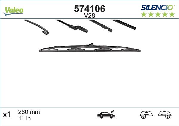 Valeo 574106 - Lamela stergator aaoparts.ro