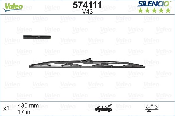 Valeo 574111 - Lamela stergator aaoparts.ro