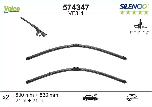 Valeo 574347 - Lamela stergator aaoparts.ro