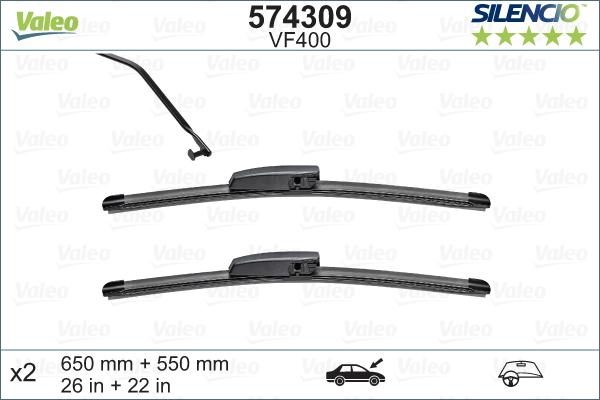 Valeo 574309 - Lamela stergator aaoparts.ro