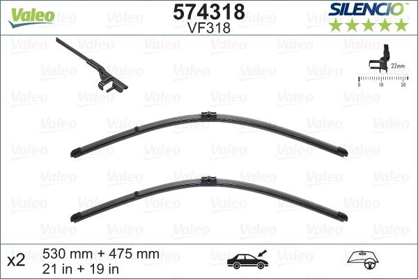 Valeo 574318 - Lamela stergator aaoparts.ro