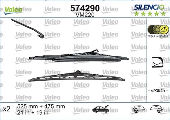 Valeo 574290 - Lamela stergator aaoparts.ro