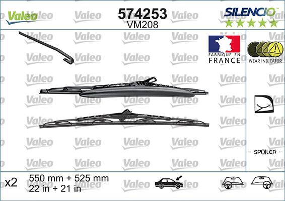 Valeo 574253 - Lamela stergator aaoparts.ro