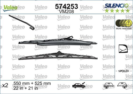 Valeo 574253 - Lamela stergator aaoparts.ro