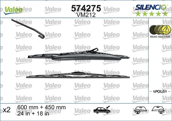 Valeo 574275 - Lamela stergator aaoparts.ro