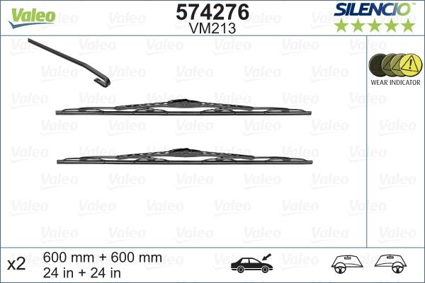 Valeo 574276 - Lamela stergator aaoparts.ro