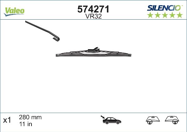 Valeo 574271 - Lamela stergator aaoparts.ro