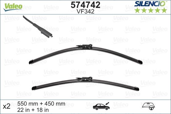 Valeo 574742 - Lamela stergator aaoparts.ro