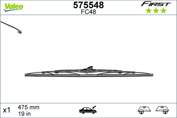 Valeo 575548 - Lamela stergator aaoparts.ro