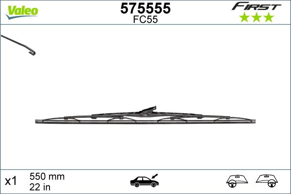 Valeo 575555 - Lamela stergator aaoparts.ro