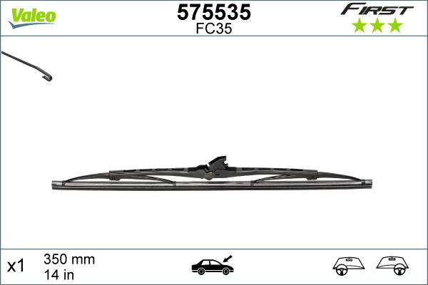 Valeo 575535 - Lamela stergator aaoparts.ro