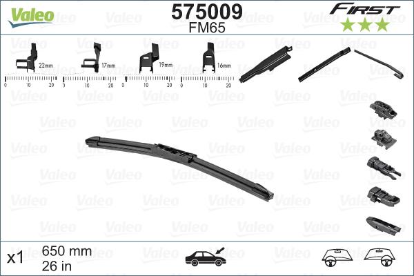 Valeo 575009 - Lamela stergator aaoparts.ro