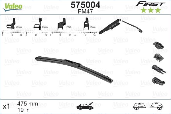 Valeo 575004 - Lamela stergator aaoparts.ro