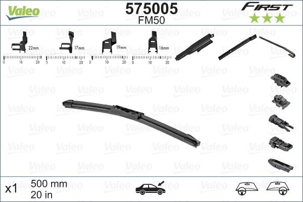 Valeo 575005 - Lamela stergator aaoparts.ro