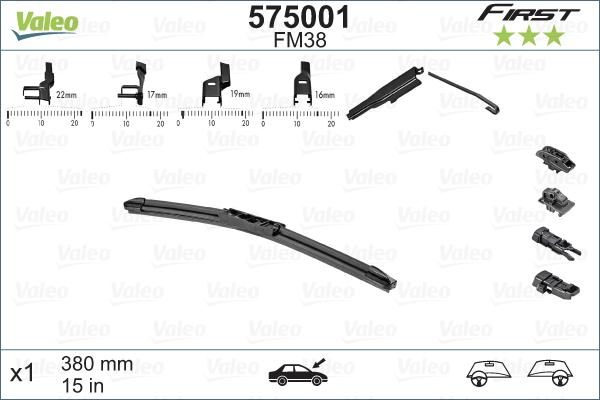 Valeo 575001 - Lamela stergator aaoparts.ro