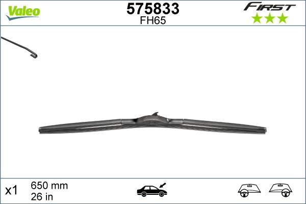 Valeo 575833 - Lamela stergator aaoparts.ro