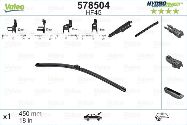 Valeo 578504 - Lamela stergator aaoparts.ro