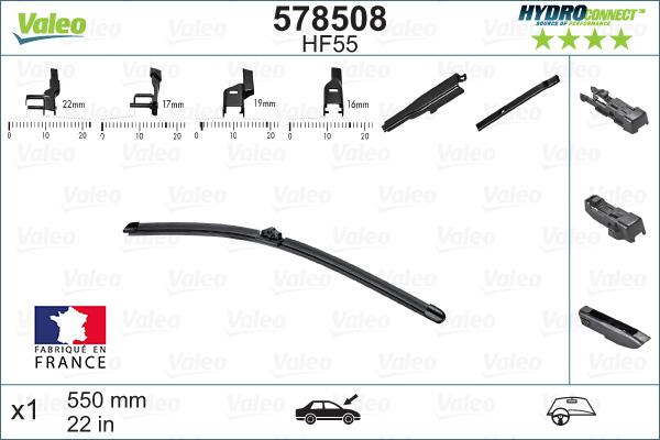 Valeo 578508 - Lamela stergator aaoparts.ro