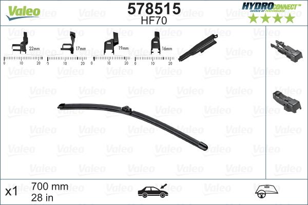 Valeo 578515 - Lamela stergator aaoparts.ro