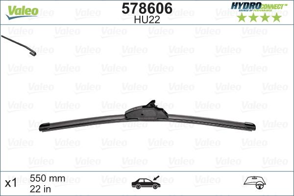 Valeo 578606 - Lamela stergator aaoparts.ro