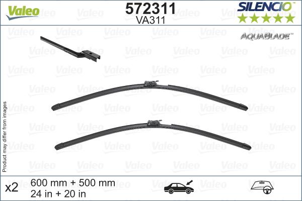 Valeo 572311 - Lamela stergator aaoparts.ro