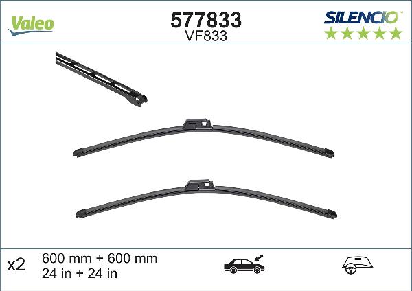 VALEO 577833 - Lamela stergator aaoparts.ro
