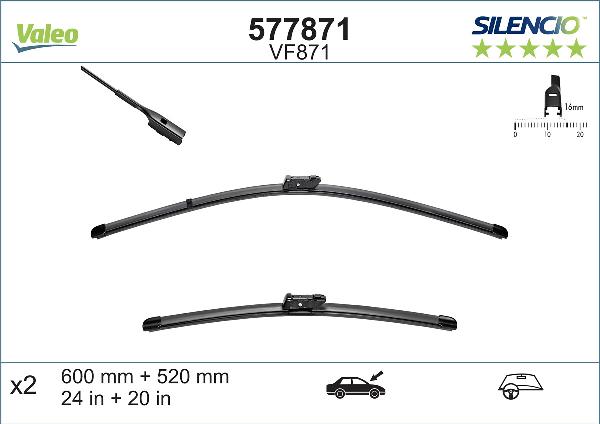 VALEO 577871 - Lamela stergator aaoparts.ro