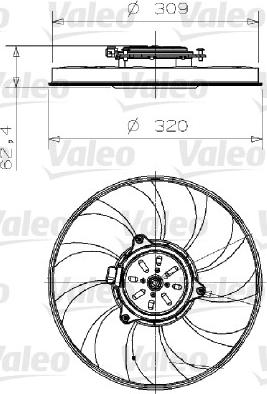Valeo 696001 - Ventilator, radiator aaoparts.ro