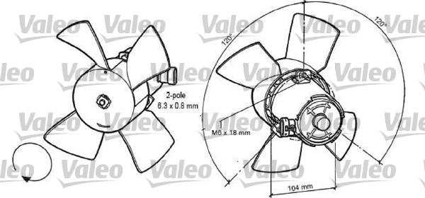 VALEO 696035 - Ventilator, radiator aaoparts.ro