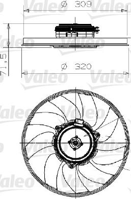 Valeo 696027 - Ventilator, radiator aaoparts.ro