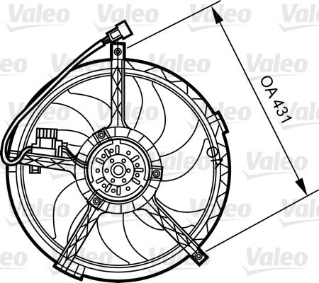 Valeo 696377 - Ventilator, radiator aaoparts.ro