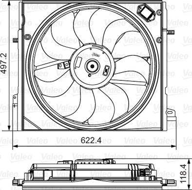 Valeo 698582 - Ventilator, radiator aaoparts.ro