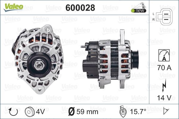 Valeo 600028 - Generator / Alternator aaoparts.ro