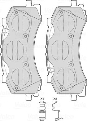 Valeo 601754 - Set placute frana,frana disc aaoparts.ro