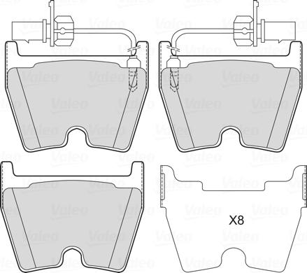 Valeo 601758 - Set placute frana,frana disc aaoparts.ro