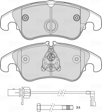 Valeo 601714 - Set placute frana,frana disc aaoparts.ro