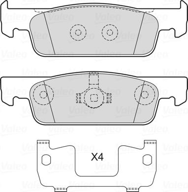Valeo 601716 - Set placute frana,frana disc aaoparts.ro
